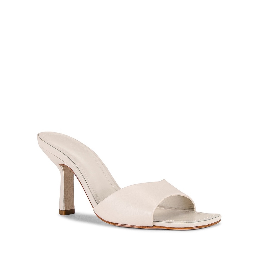Elegant White Heeled Sandals
